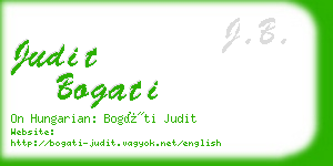 judit bogati business card